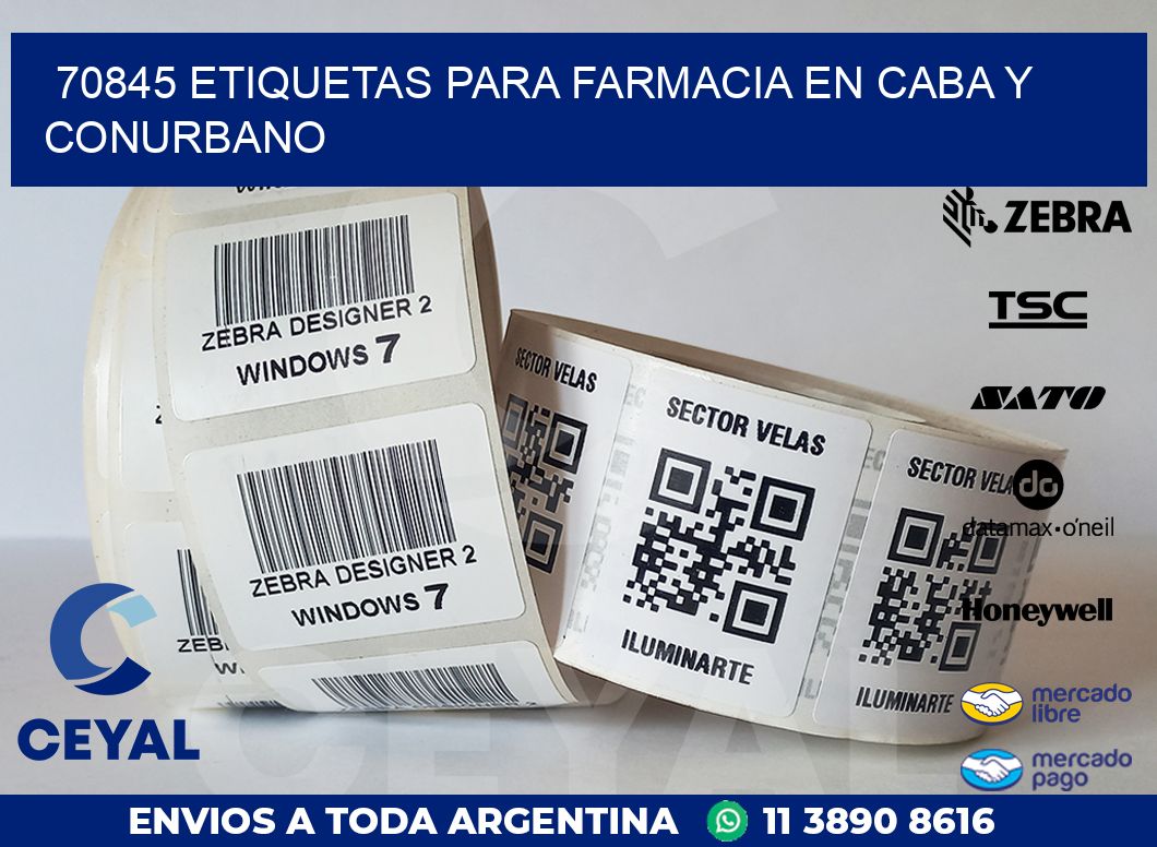 70845 ETIQUETAS PARA FARMACIA EN CABA Y CONURBANO