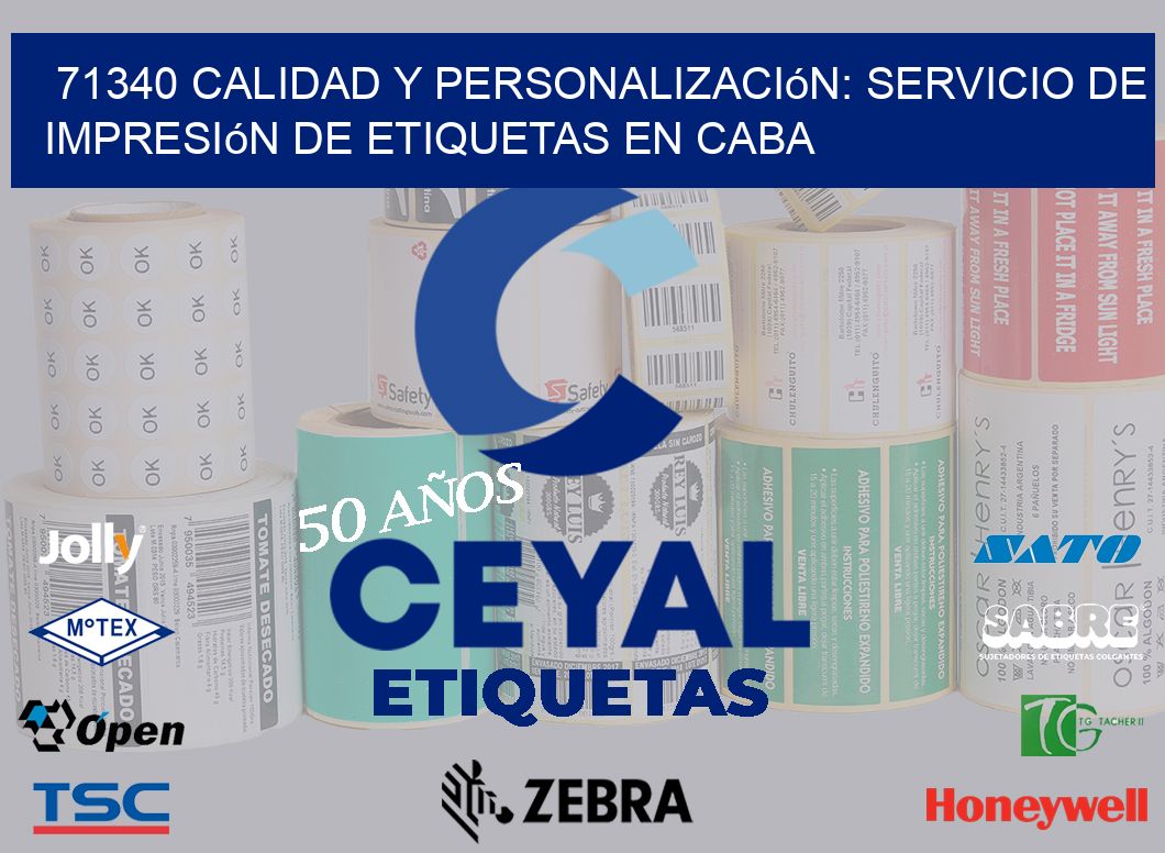 71340 Calidad y Personalización: Servicio de Impresión de Etiquetas en CABA