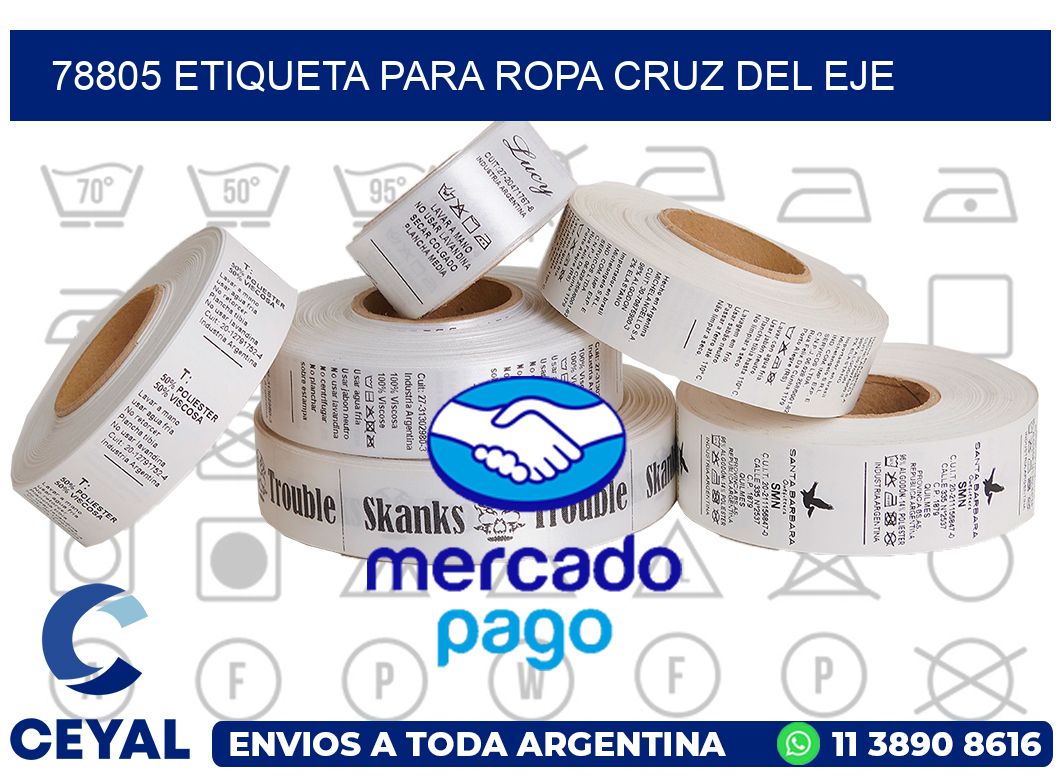 78805 ETIQUETA PARA ROPA CRUZ DEL EJE