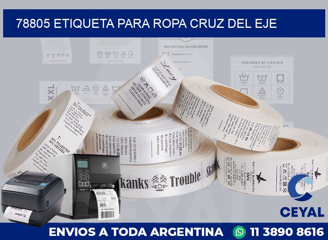 78805 ETIQUETA PARA ROPA CRUZ DEL EJE
