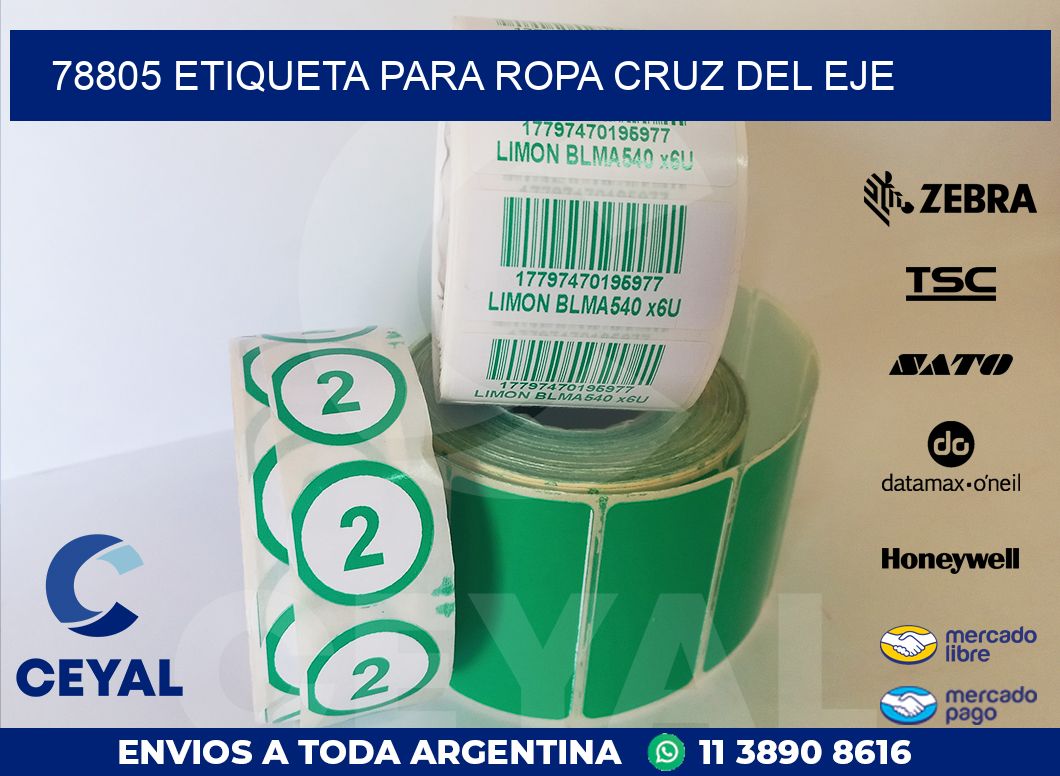 78805 ETIQUETA PARA ROPA CRUZ DEL EJE
