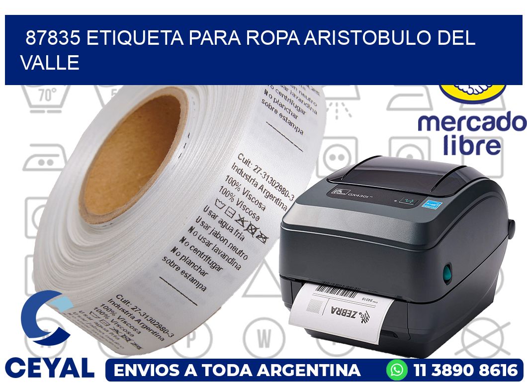 87835 ETIQUETA PARA ROPA ARISTOBULO DEL VALLE
