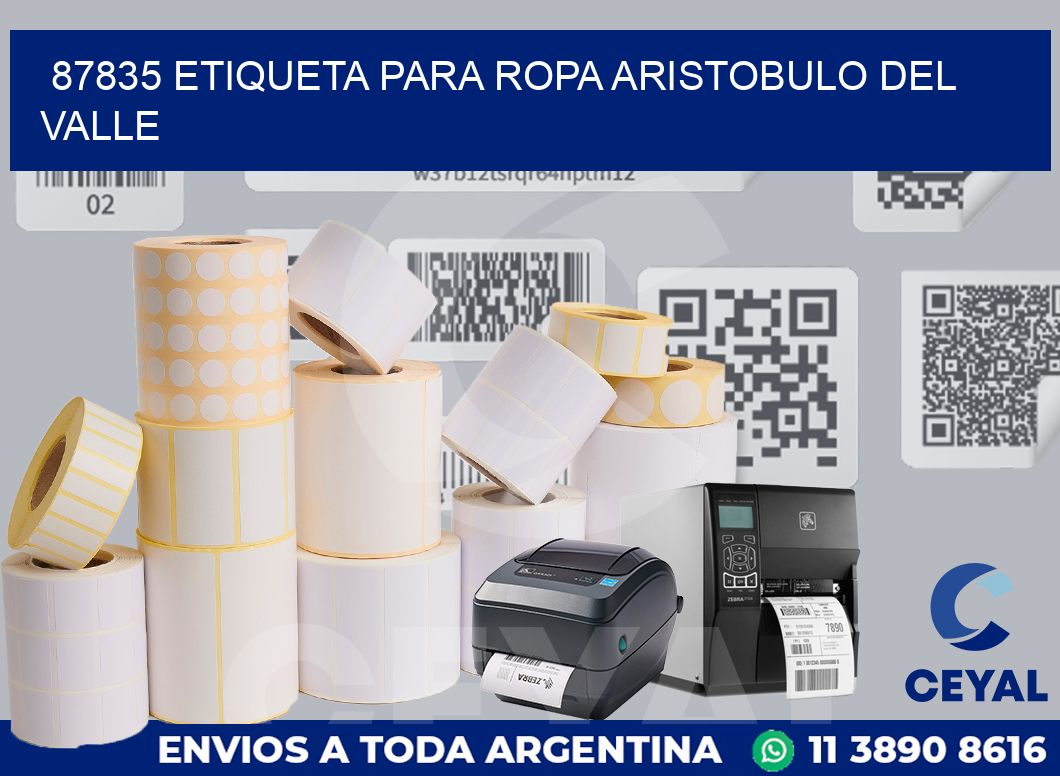 87835 ETIQUETA PARA ROPA ARISTOBULO DEL VALLE