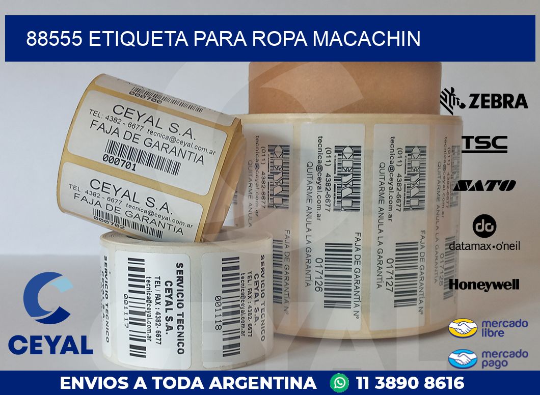 88555 ETIQUETA PARA ROPA MACACHIN