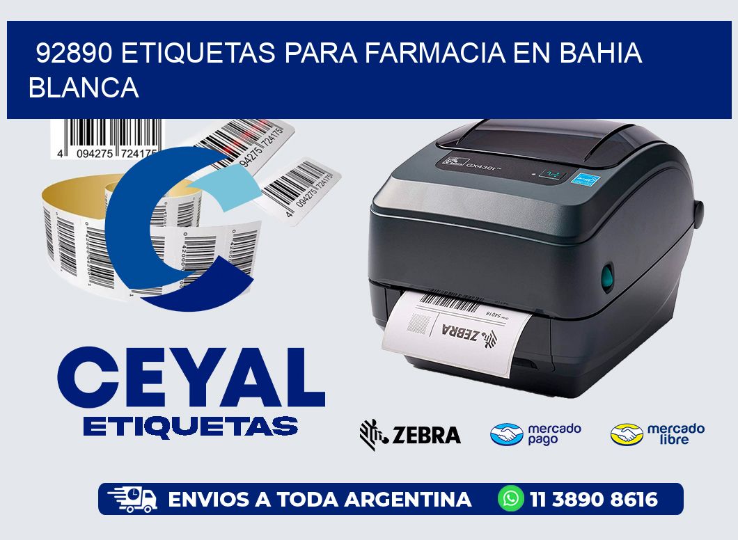 92890 ETIQUETAS PARA FARMACIA EN BAHIA BLANCA