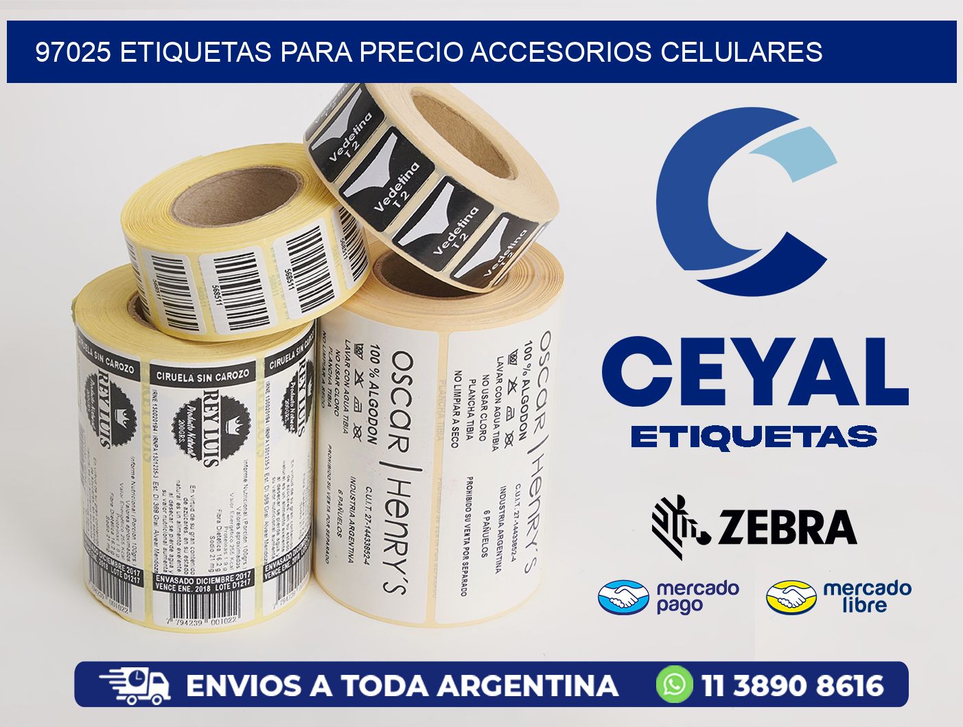 97025 etiquetas para precio accesorios celulares