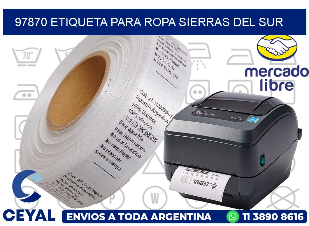 97870 ETIQUETA PARA ROPA SIERRAS DEL SUR