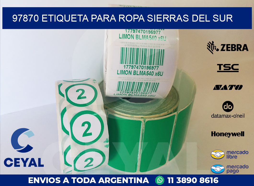 97870 ETIQUETA PARA ROPA SIERRAS DEL SUR