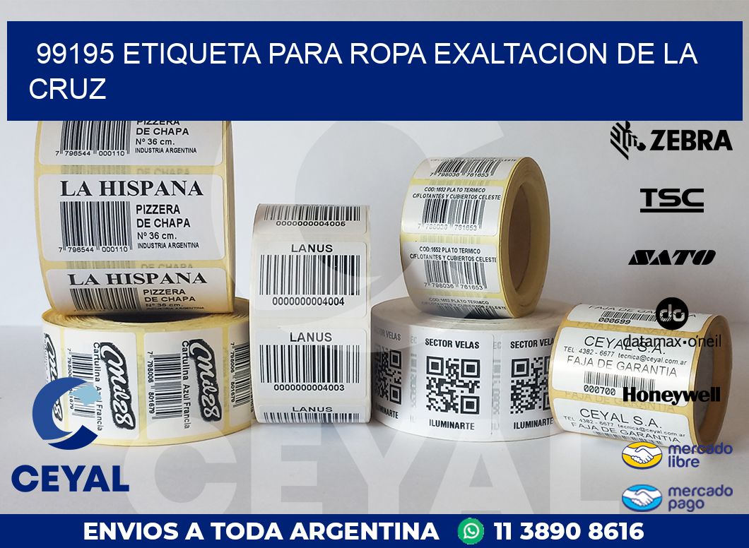99195 ETIQUETA PARA ROPA EXALTACION DE LA CRUZ