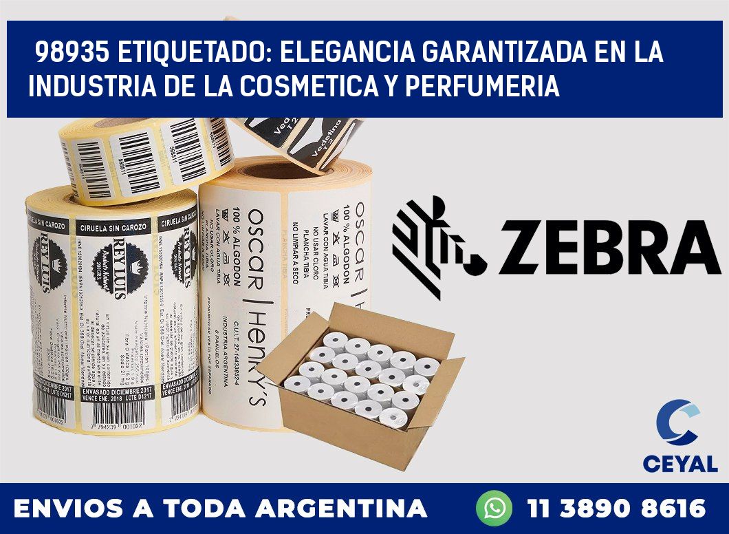 98935 ETIQUETADO: ELEGANCIA GARANTIZADA EN LA INDUSTRIA DE LA COSMETICA Y PERFUMERIA