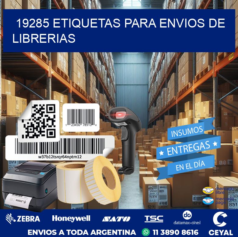 19285 ETIQUETAS PARA ENVIOS DE LIBRERIAS