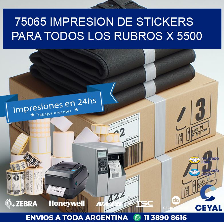 75065 IMPRESION DE STICKERS PARA TODOS LOS RUBROS X 5500