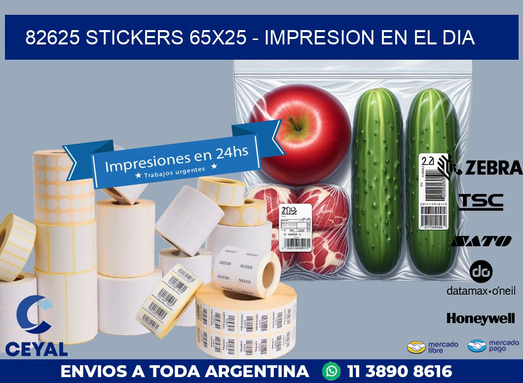 82625 STICKERS 65x25 - IMPRESION EN EL DIA