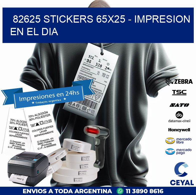 82625 STICKERS 65x25 - IMPRESION EN EL DIA