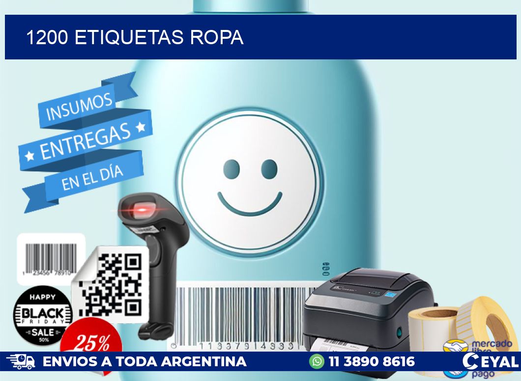 1200 ETIQUETAS ROPA