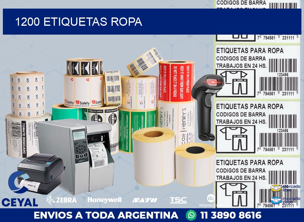 1200 ETIQUETAS ROPA