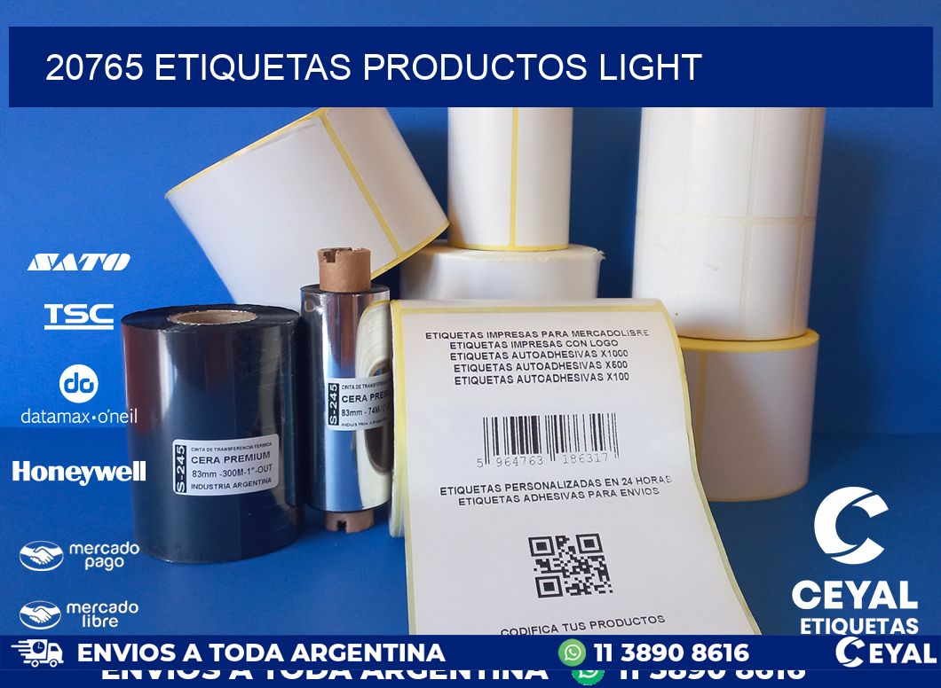 20765 etiquetas productos light