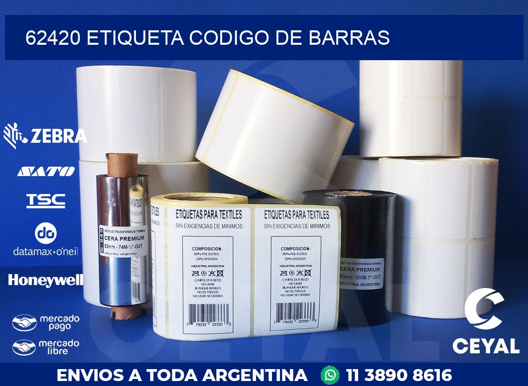 62420 etiqueta codigo de barras