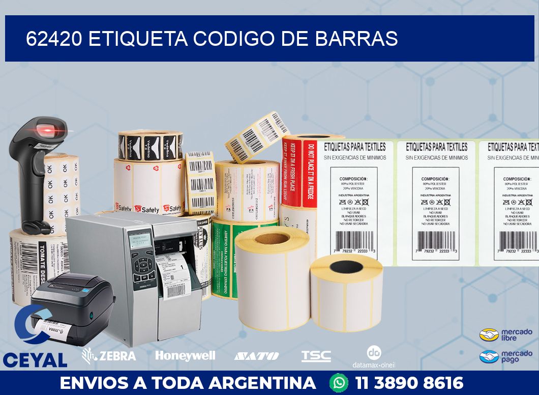 62420 etiqueta codigo de barras