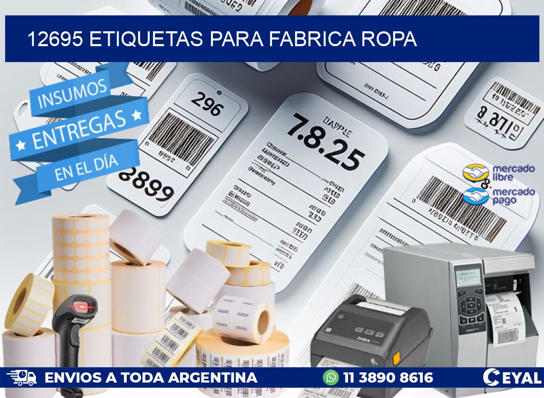12695 ETIQUETAS PARA FABRICA ROPA