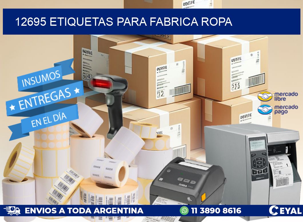 12695 ETIQUETAS PARA FABRICA ROPA