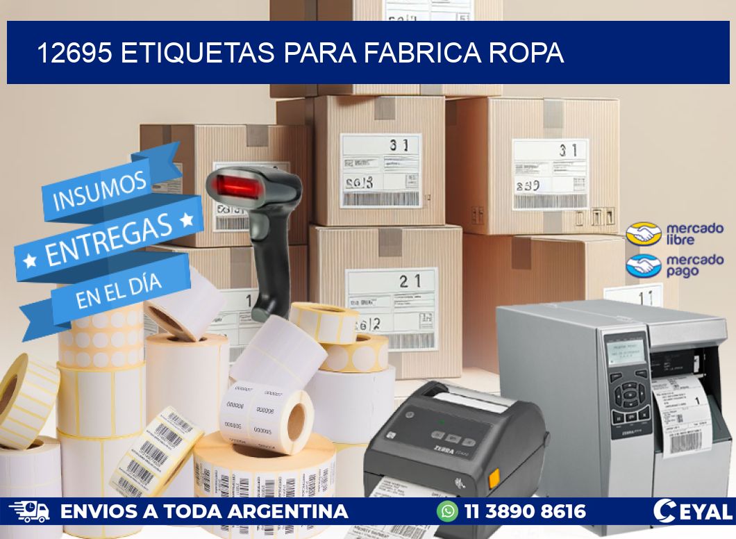 12695 ETIQUETAS PARA FABRICA ROPA