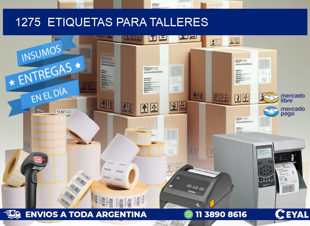 1275 ETIQUETAS PARA TALLERES