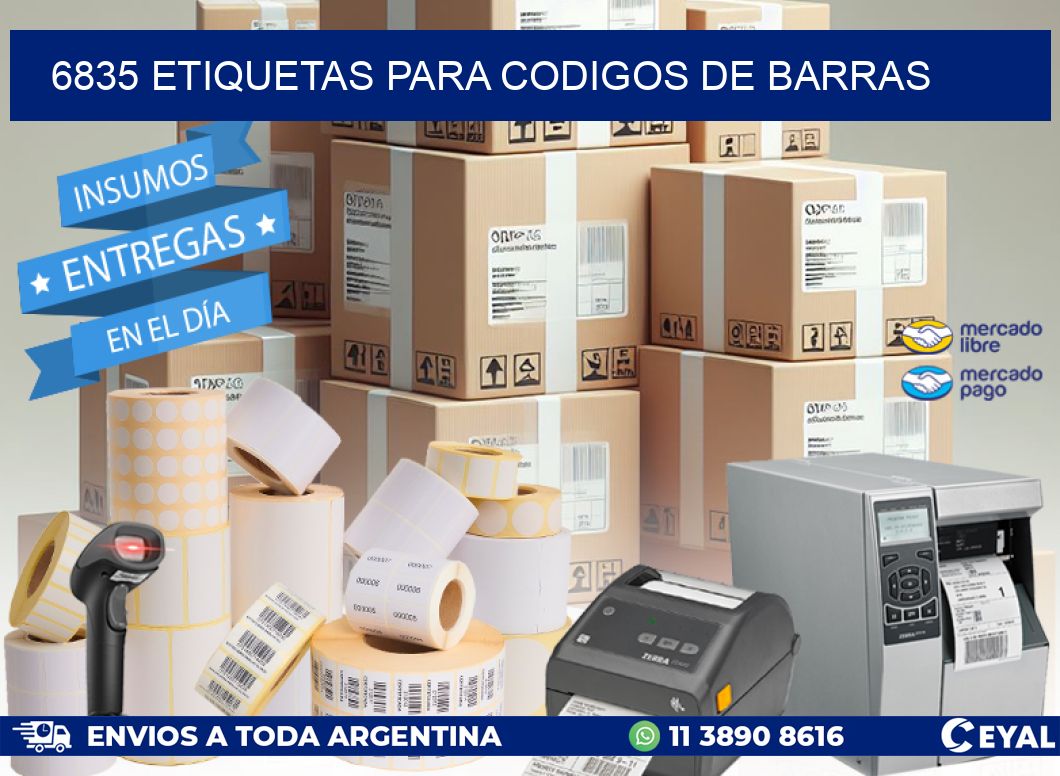 6835 ETIQUETAS PARA CODIGOS DE BARRAS