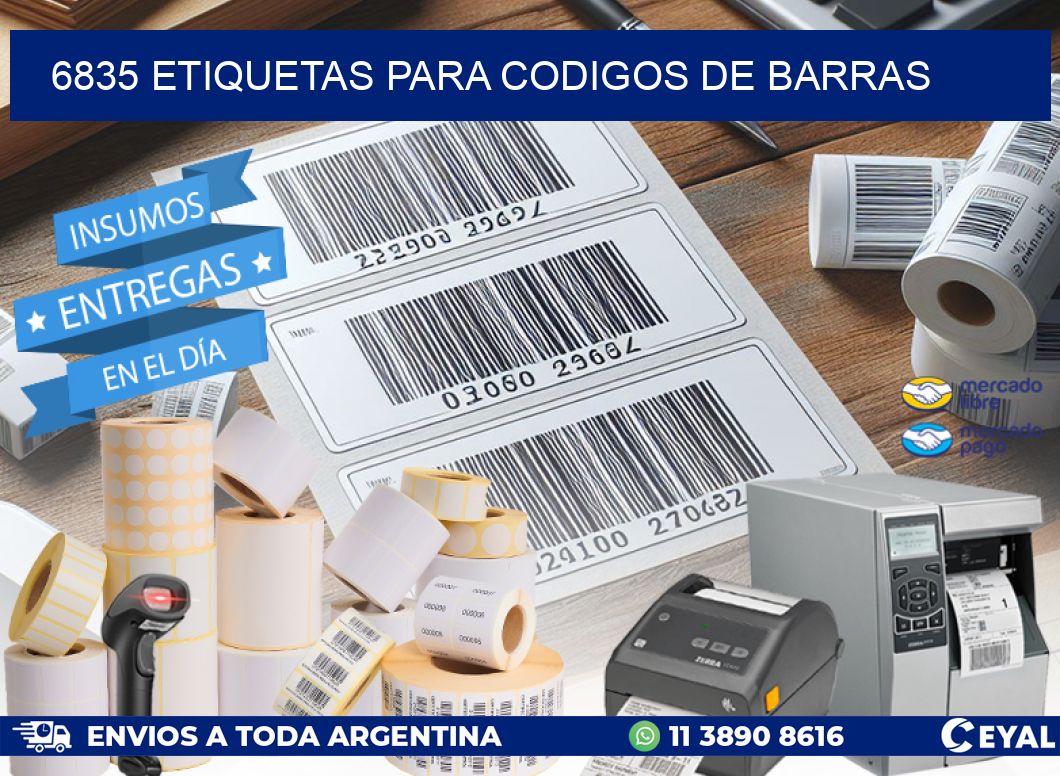 6835 ETIQUETAS PARA CODIGOS DE BARRAS