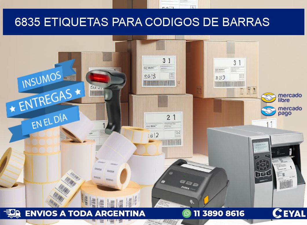 6835 ETIQUETAS PARA CODIGOS DE BARRAS