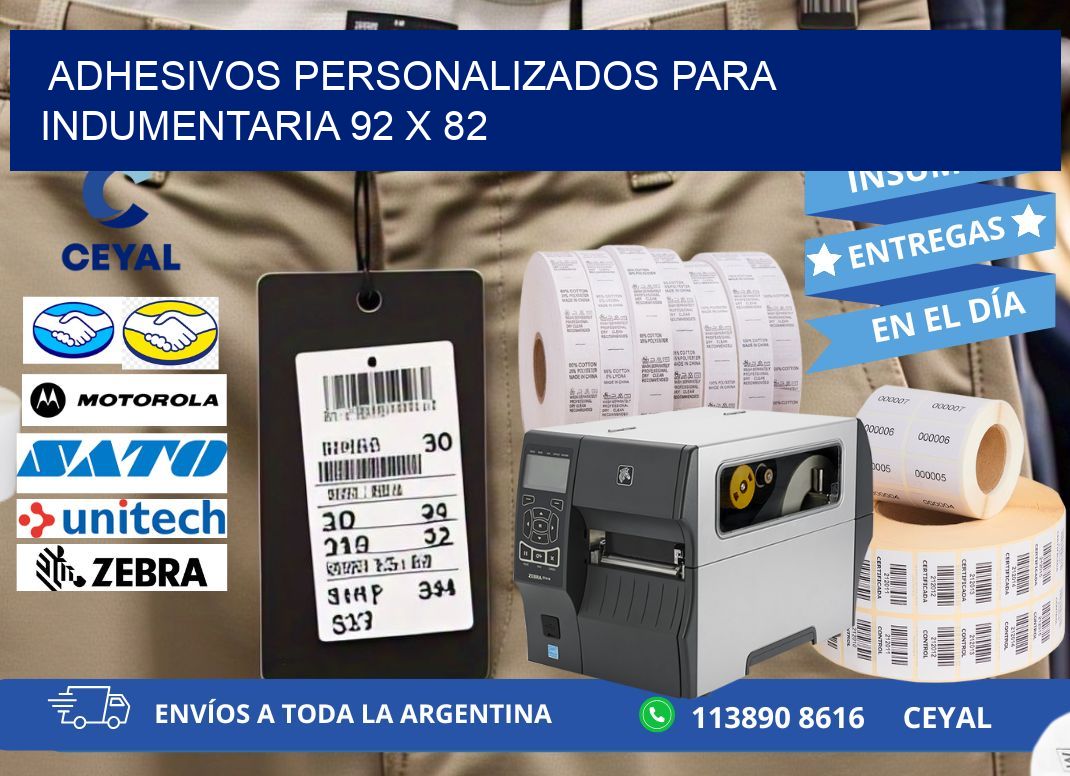 ADHESIVOS PERSONALIZADOS PARA INDUMENTARIA 92 x 82
