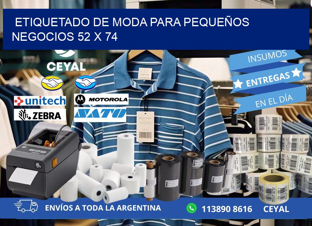 ETIQUETADO DE MODA PARA PEQUEÑOS NEGOCIOS 52 x 74