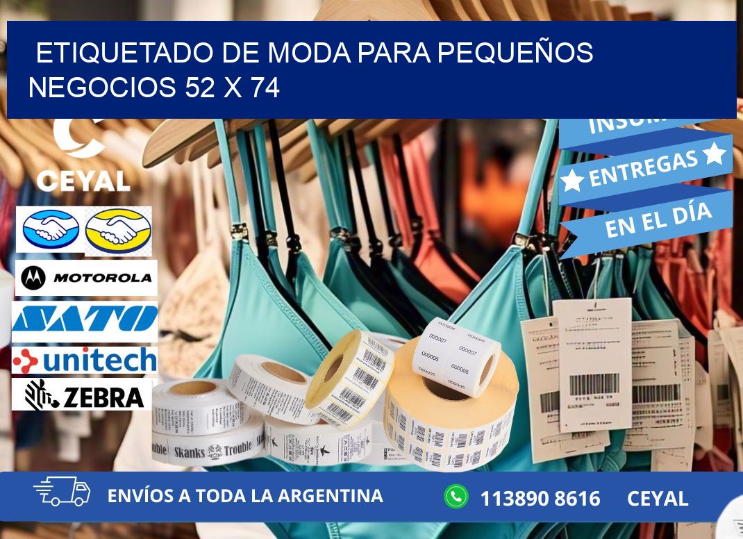 ETIQUETADO DE MODA PARA PEQUEÑOS NEGOCIOS 52 x 74