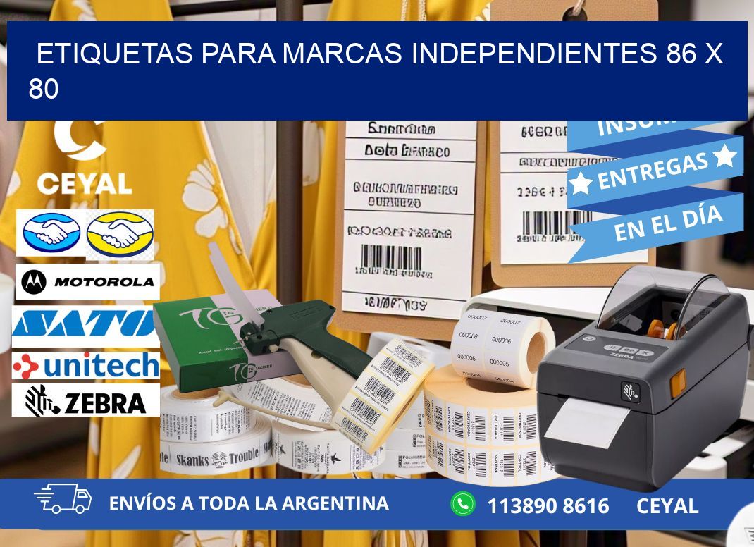ETIQUETAS PARA MARCAS INDEPENDIENTES 86 x 80