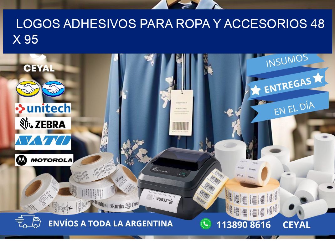 LOGOS ADHESIVOS PARA ROPA Y ACCESORIOS 48 x 95