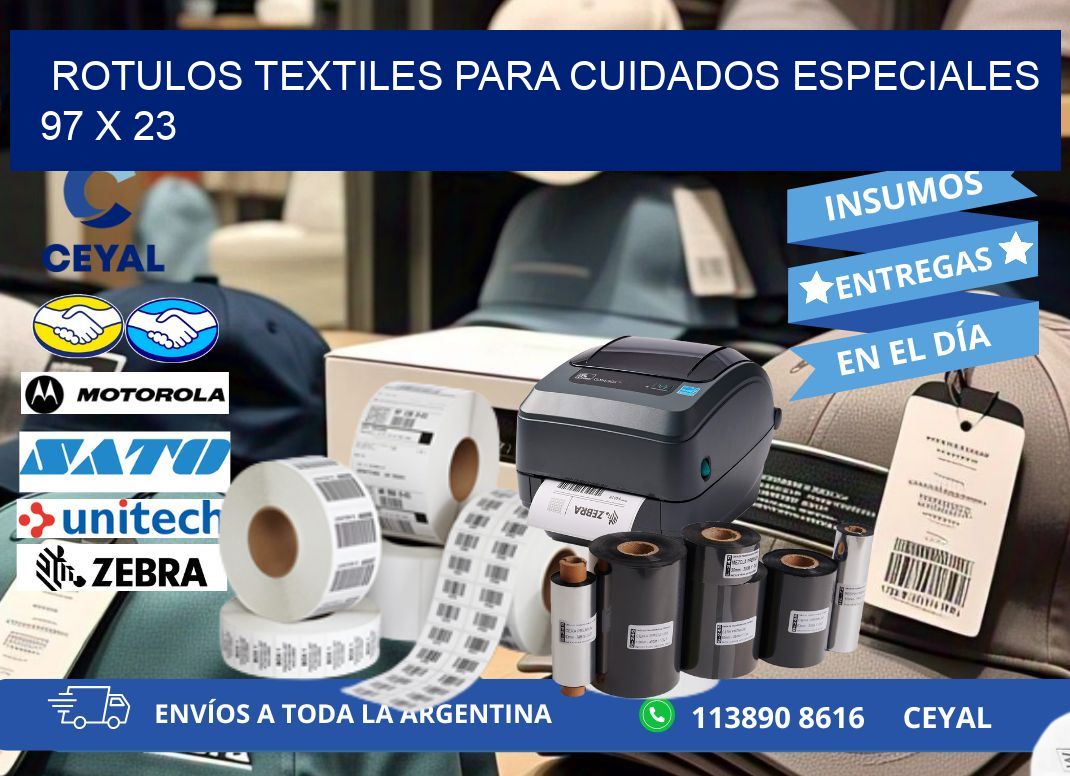 ROTULOS TEXTILES PARA CUIDADOS ESPECIALES 97 x 23