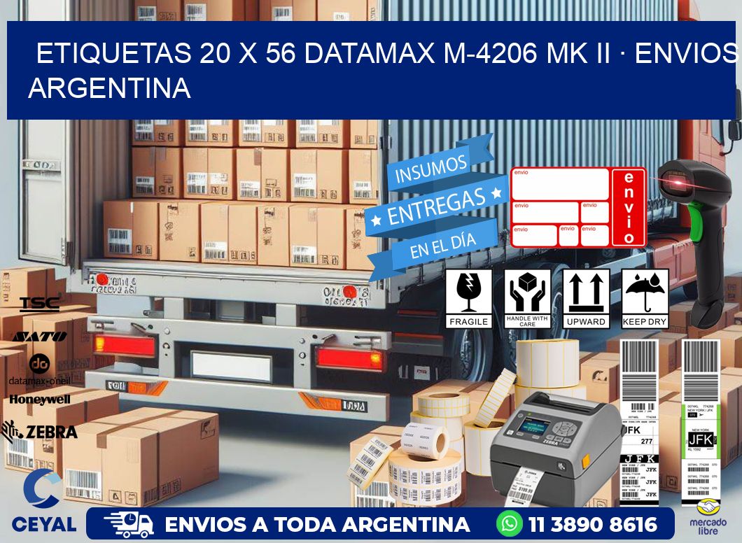 ETIQUETAS 20 x 56 DATAMAX M-4206 MK II · ENVIOS ARGENTINA