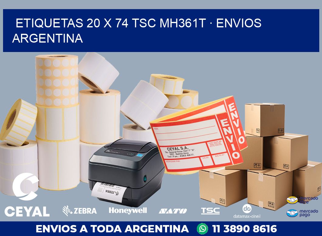 ETIQUETAS 20 x 74 TSC MH361T · ENVIOS ARGENTINA