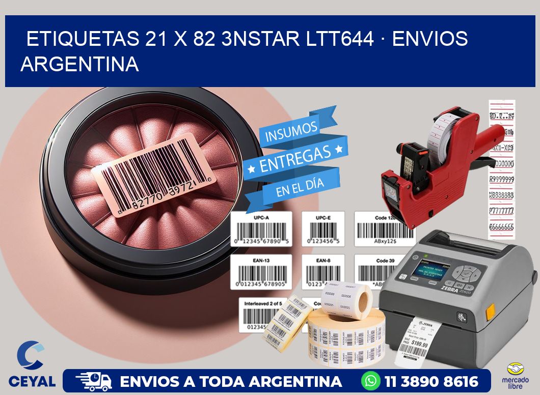 ETIQUETAS 21 x 82 3NSTAR LTT644 · ENVIOS ARGENTINA