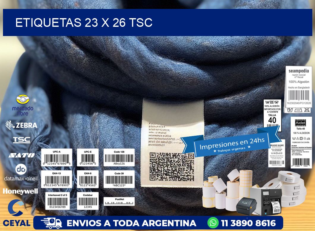 ETIQUETAS 23 x 26 TSC