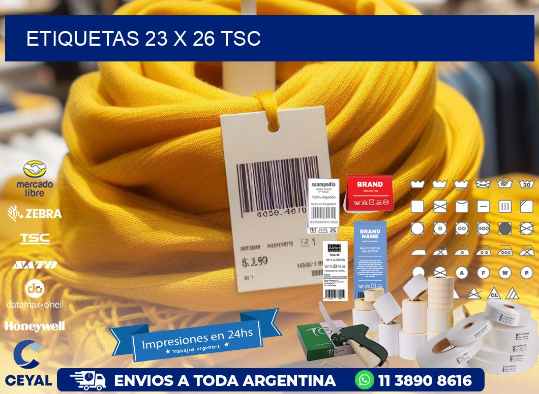 ETIQUETAS 23 x 26 TSC