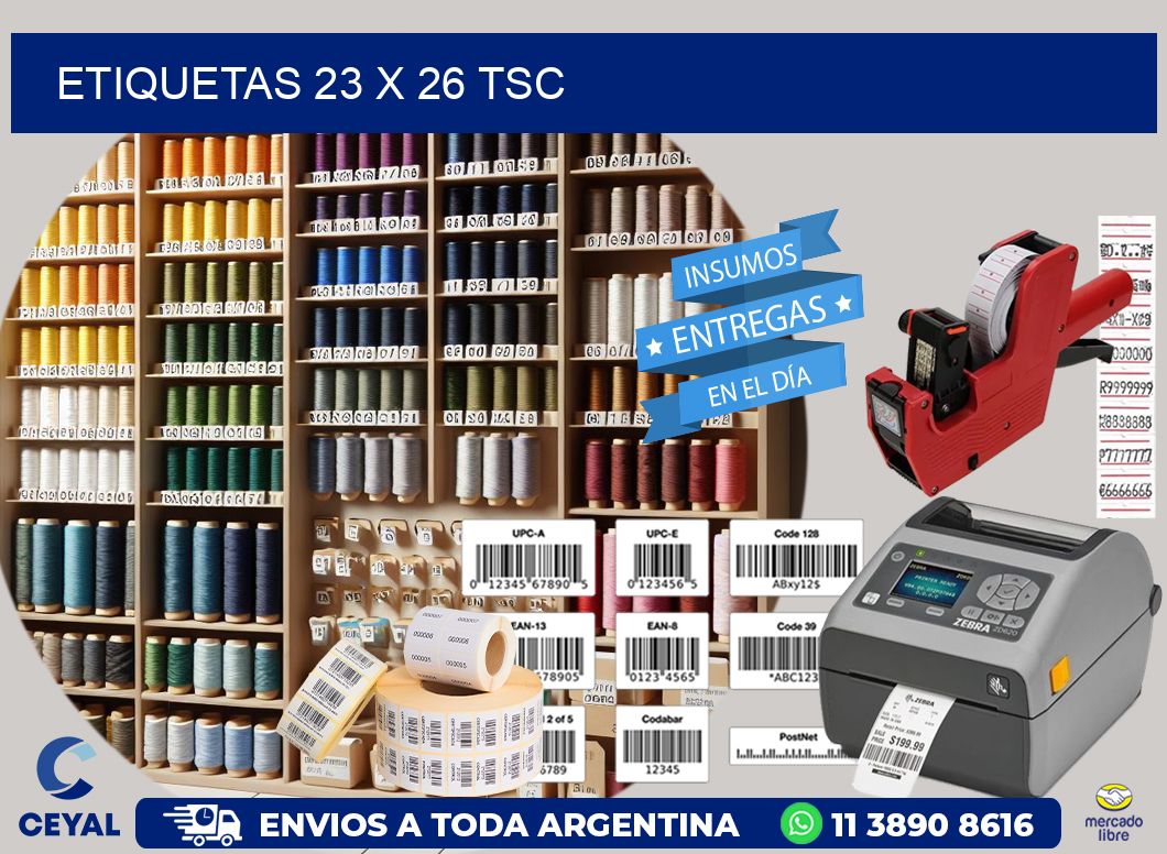 ETIQUETAS 23 x 26 TSC