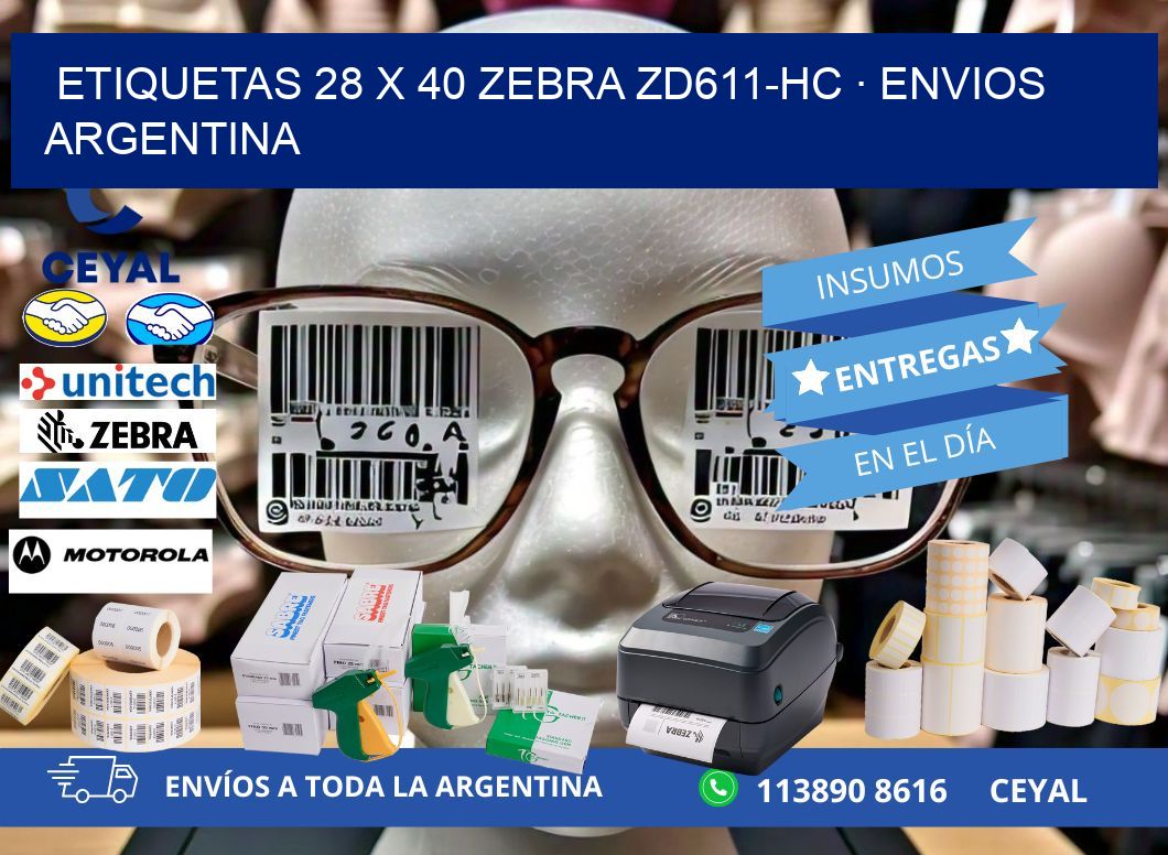 ETIQUETAS 28 x 40 ZEBRA ZD611-HC · ENVIOS ARGENTINA