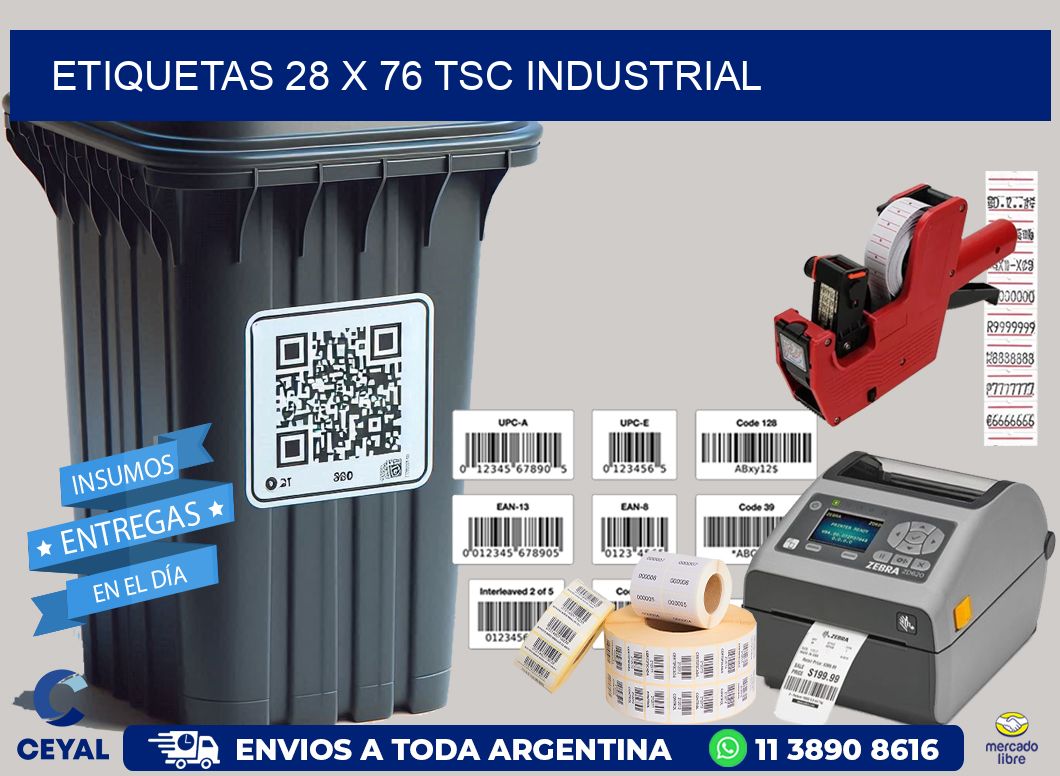 ETIQUETAS 28 x 76 TSC INDUSTRIAL