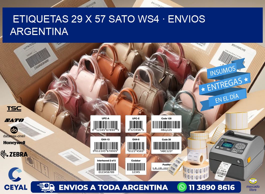 ETIQUETAS 29 x 57 SATO WS4 · ENVIOS ARGENTINA