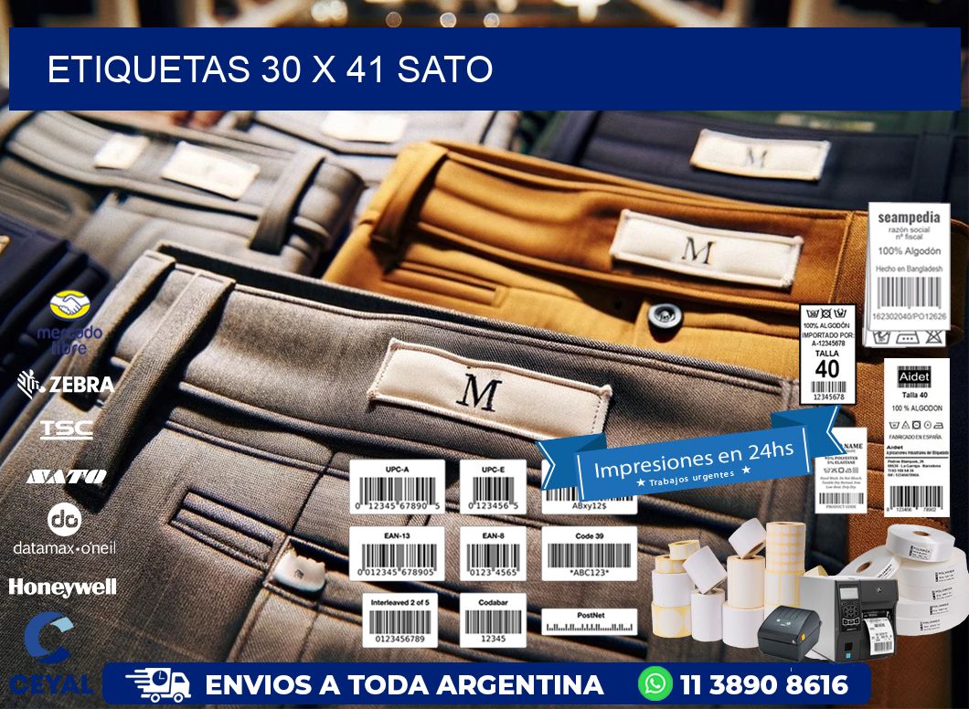 ETIQUETAS 30 x 41 SATO