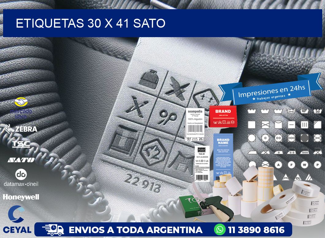 ETIQUETAS 30 x 41 SATO