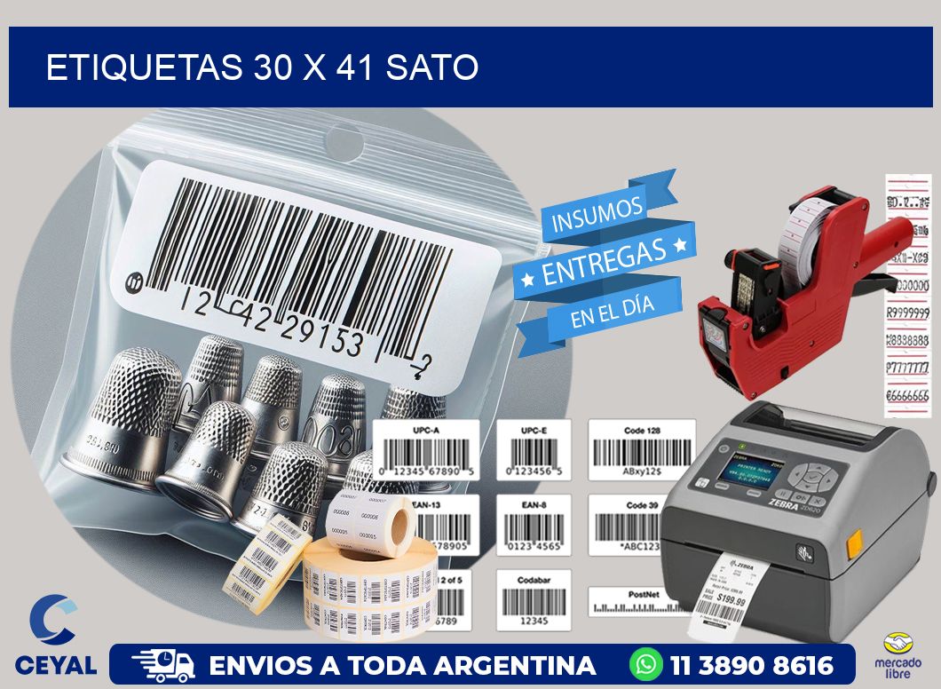 ETIQUETAS 30 x 41 SATO