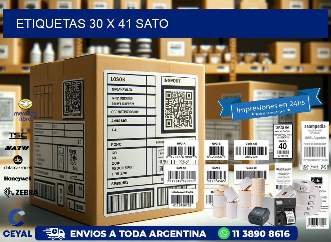 ETIQUETAS 30 x 41 SATO