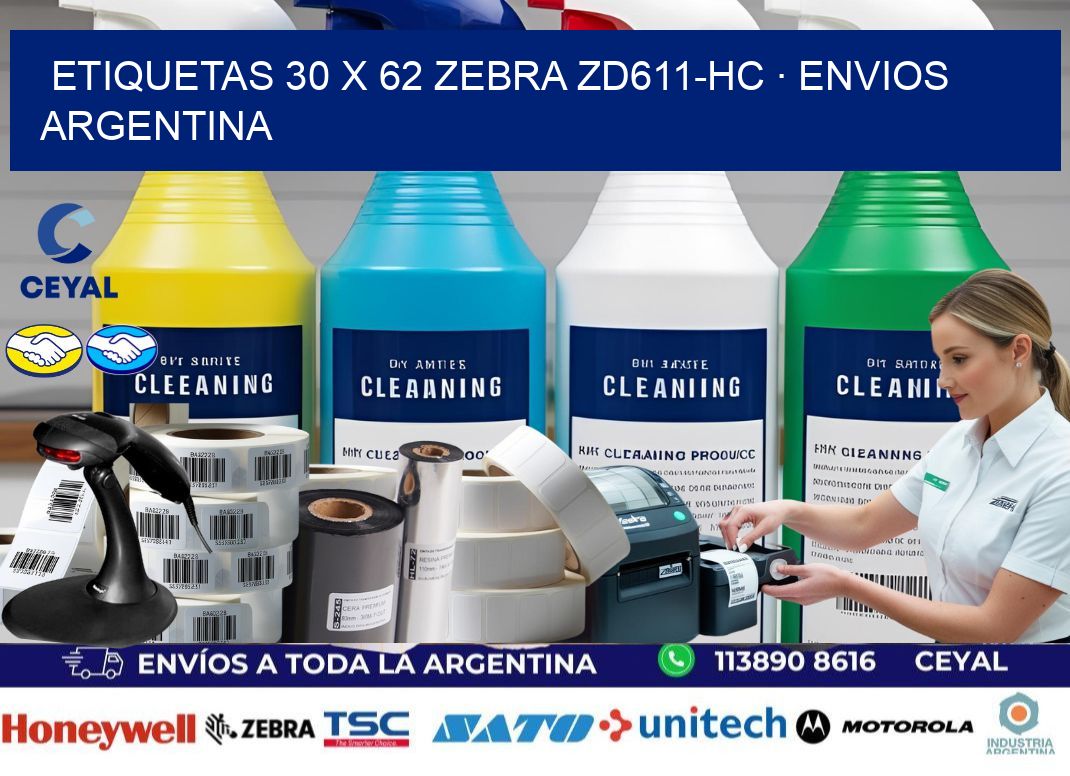 ETIQUETAS 30 x 62 ZEBRA ZD611-HC · ENVIOS ARGENTINA